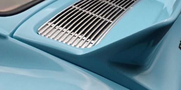 The model’s rear spoiler and grille.