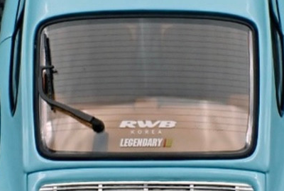 RWB KOREA and LEGENDARY markings reproduced on the rear window.