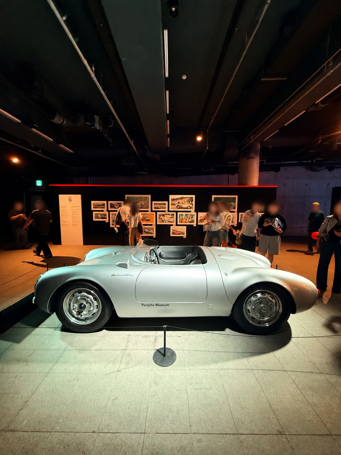 A silver Spyder from the Porsche Museum display.